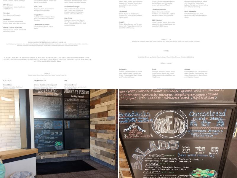 Johnny Z's Pizzeria Menu