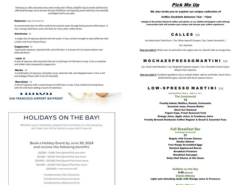 Fire|Vine Grill & Bar & Windows On The Bay Menu