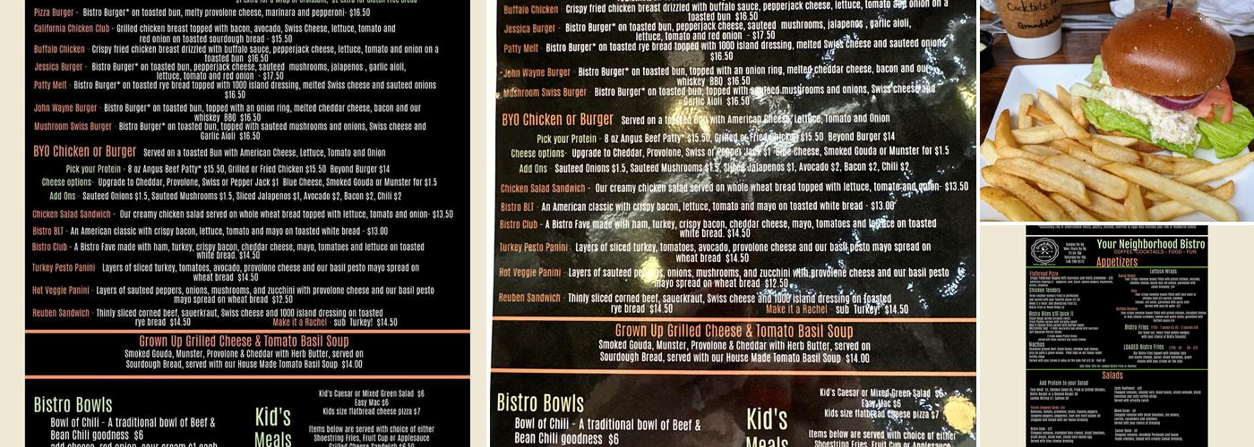 Grounds Bistro & Café Menu