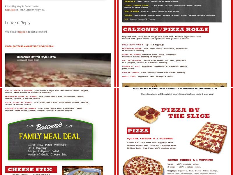 Original Buscemi's Menu