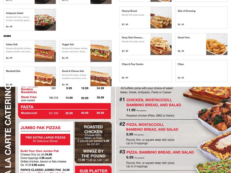 Papa Romano's Pizza & Mr. Pita Menu