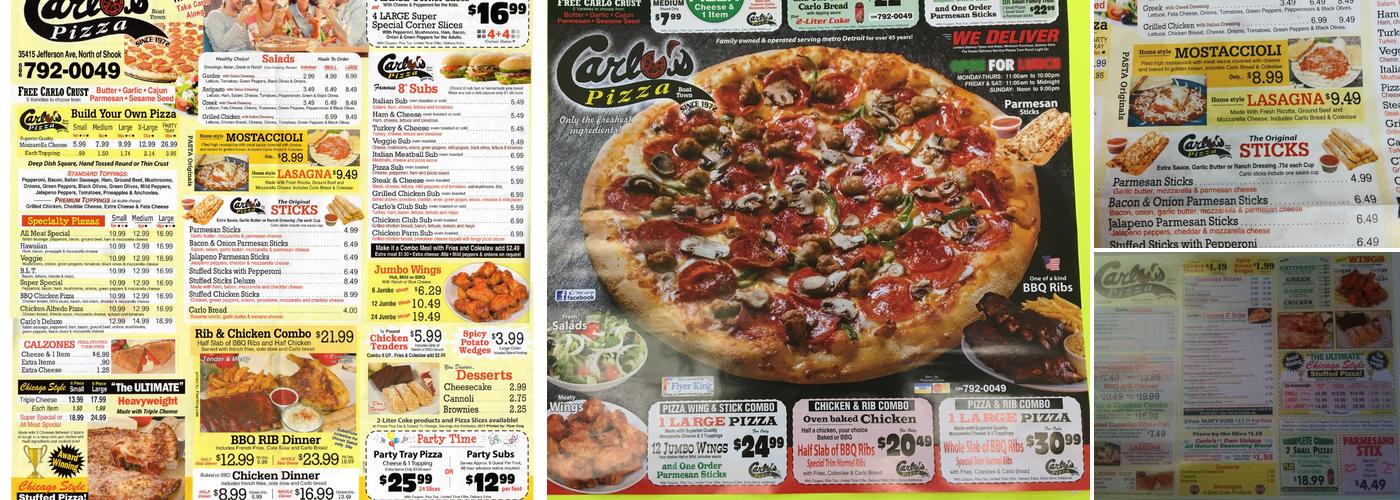 Carlo's Pizza Menu
