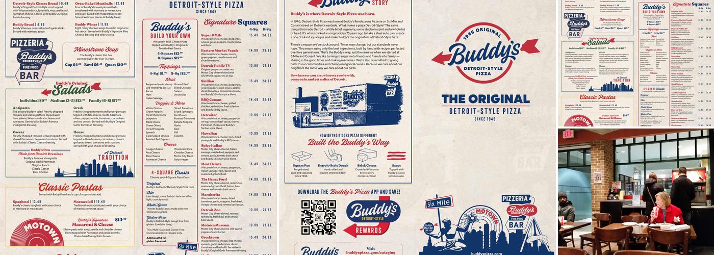 Buddy's Pizza Menu
