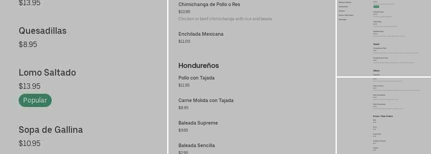 El Tucan Menu