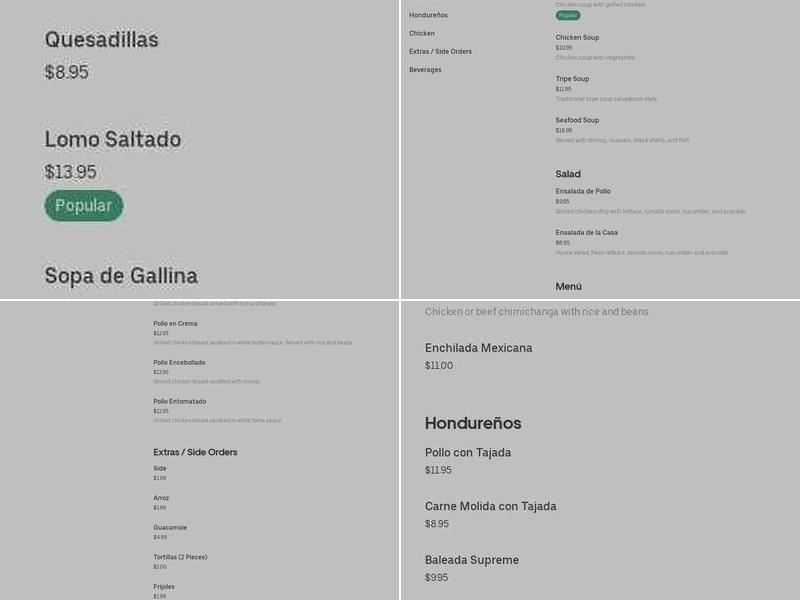 El Tucan Menu