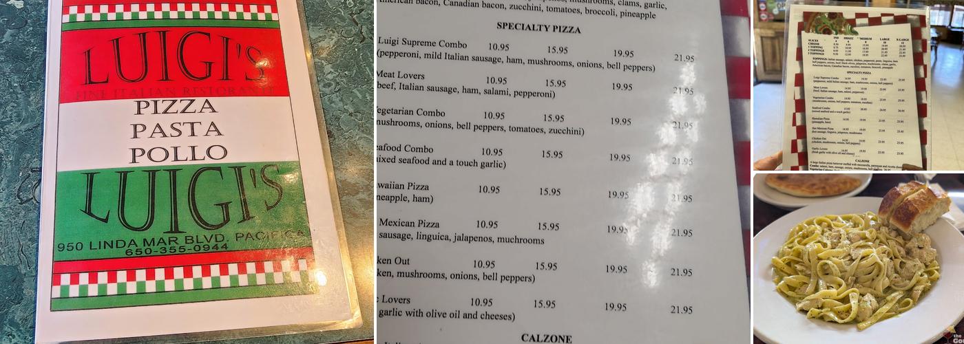 Luigi Italian Restaurant Menu