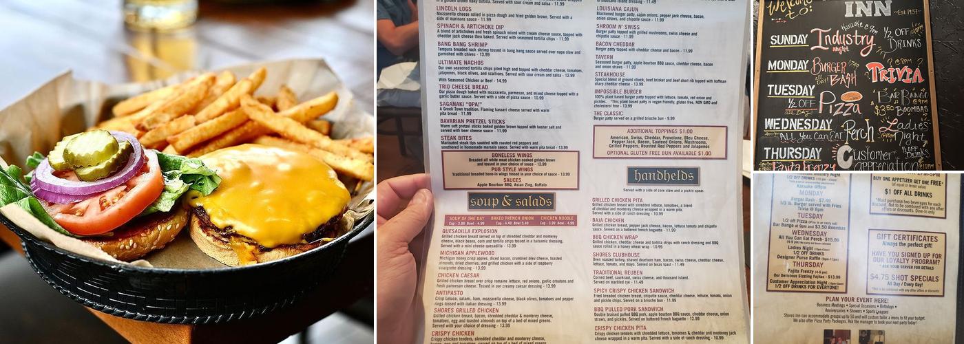 Shores Inn Food & Spirits Menu