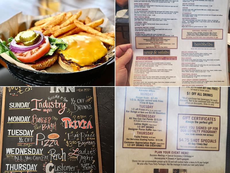 Shores Inn Food & Spirits Menu