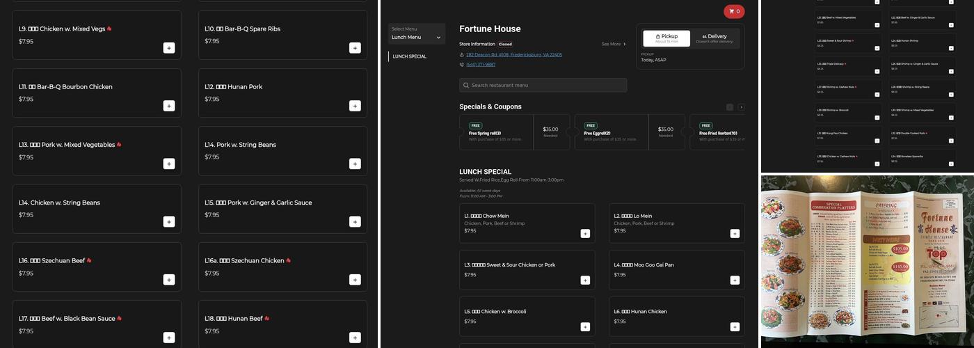 Fortune House Chinese Rst Menu