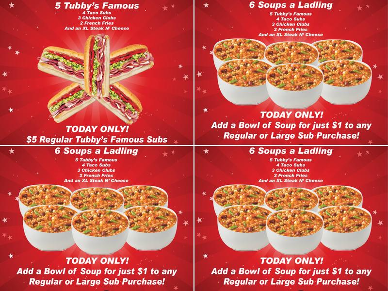 Tubby's Sub Shop Menu