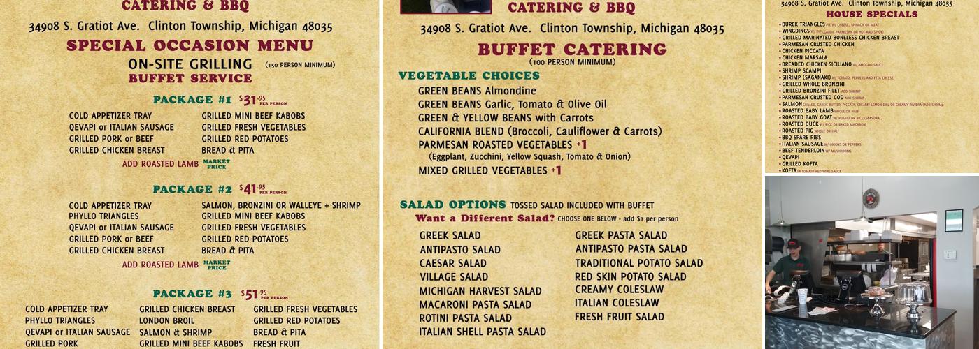 Dino's Catering & BBQ Menu