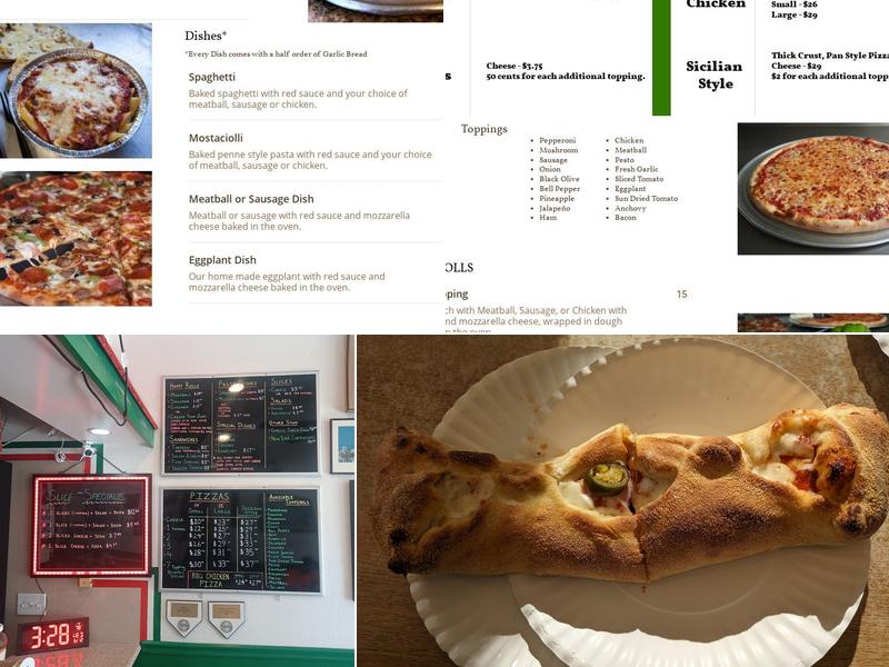 Bonello's New York Pizza Menu