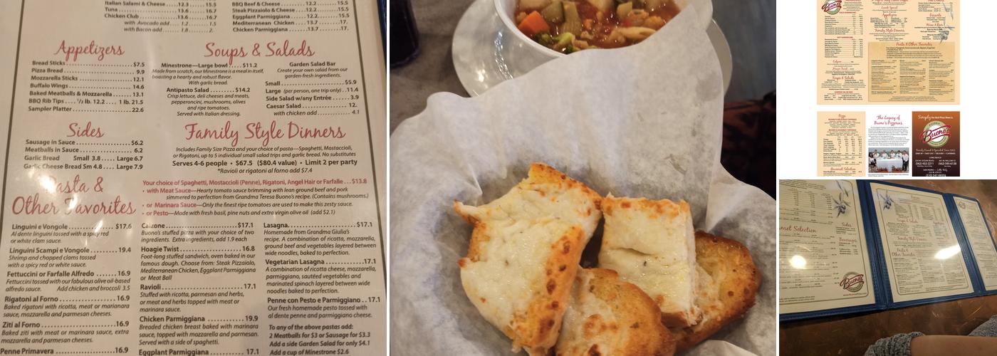 Buono's Pizzeria Menu