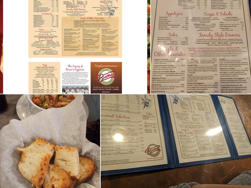 Buono's Pizzeria Menu