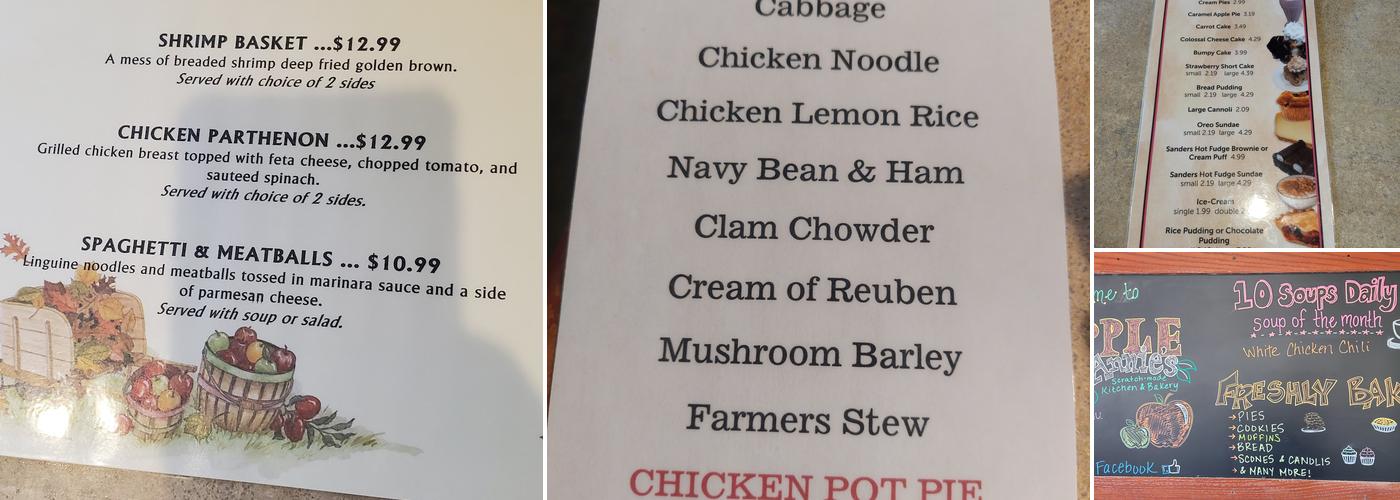Apple Annie's Menu
