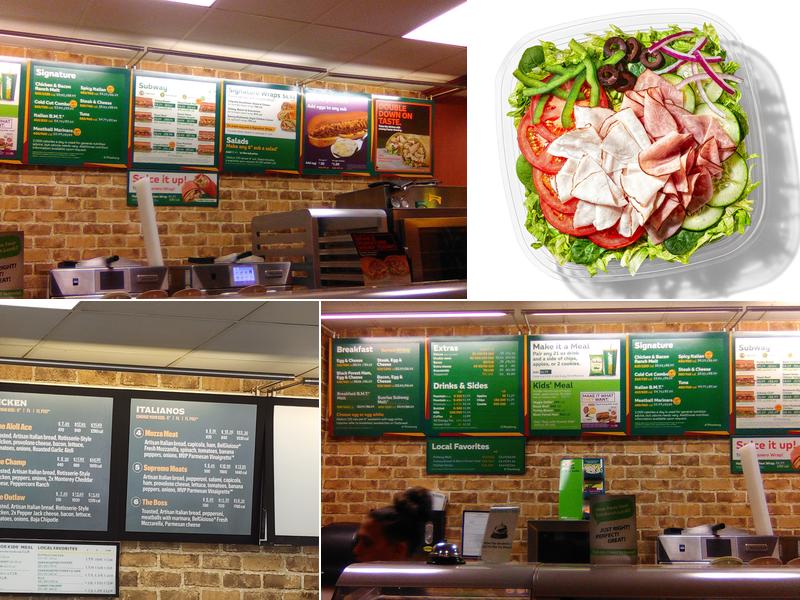 Subway Menu