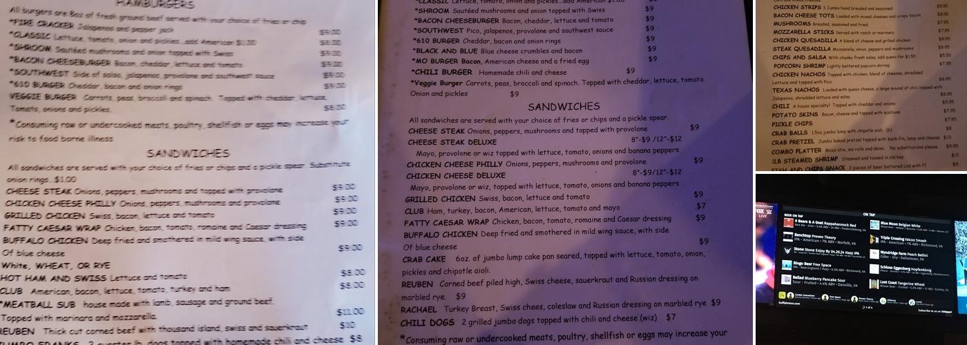 Buffalo Mo's Tap & Grill Menu