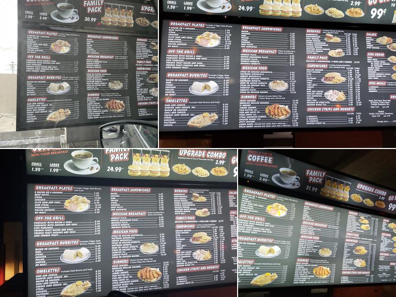 Tam's Burgers Menu