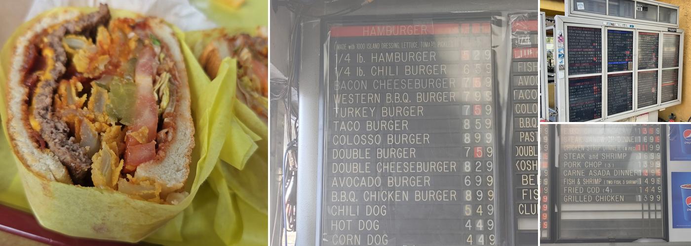 Bruno's Burgers Menu