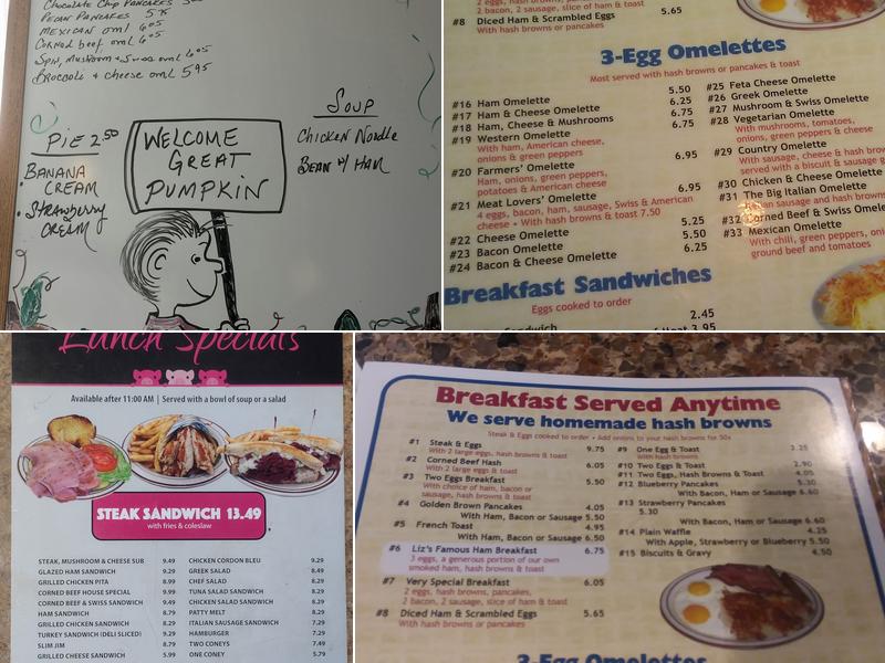 Liz's Ham Cafe Menu