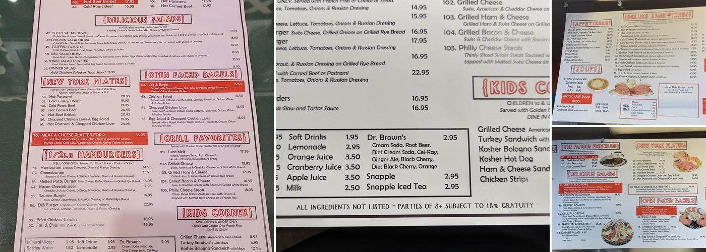 New York Deli Menu