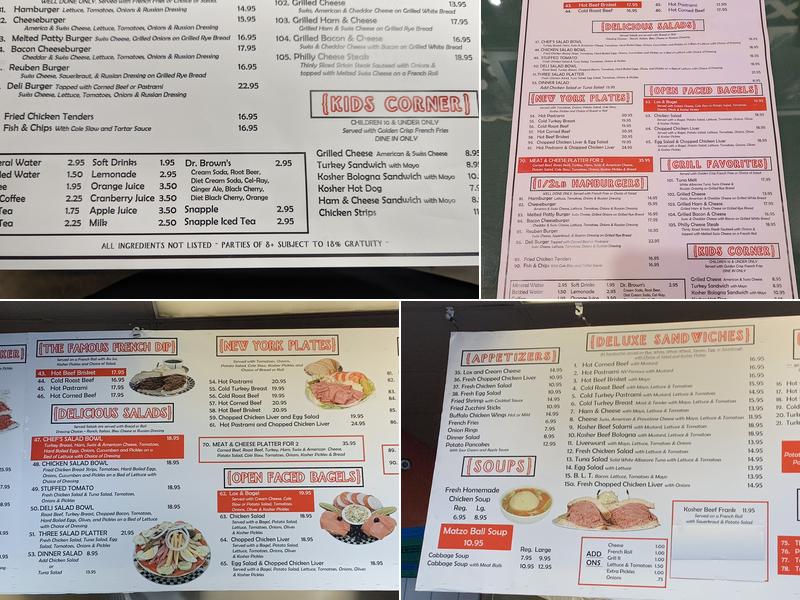 New York Deli Menu