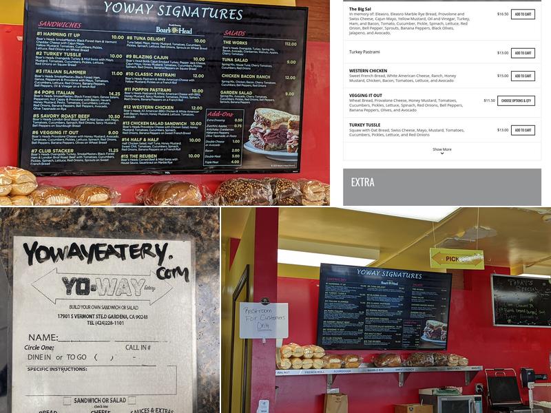 YO WAY SANDWICH SHOP Menu