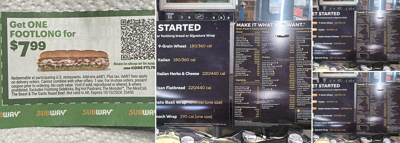Subway Menu