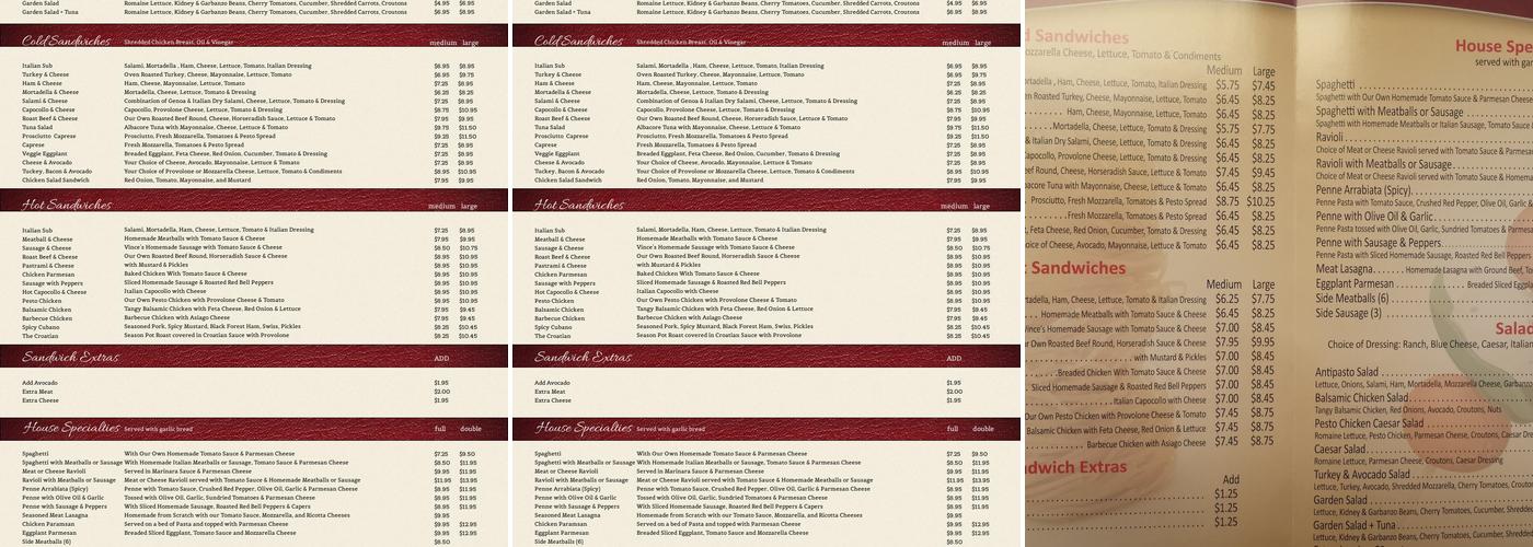 Pirozzi's Italian Deli Menu