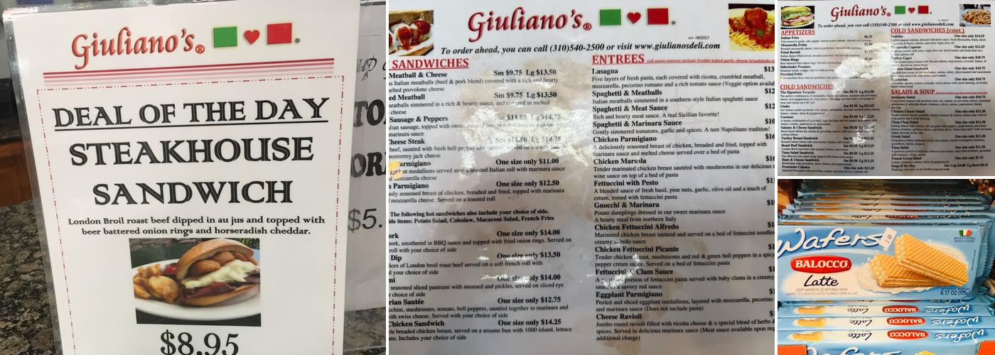 Giuliano's Menu