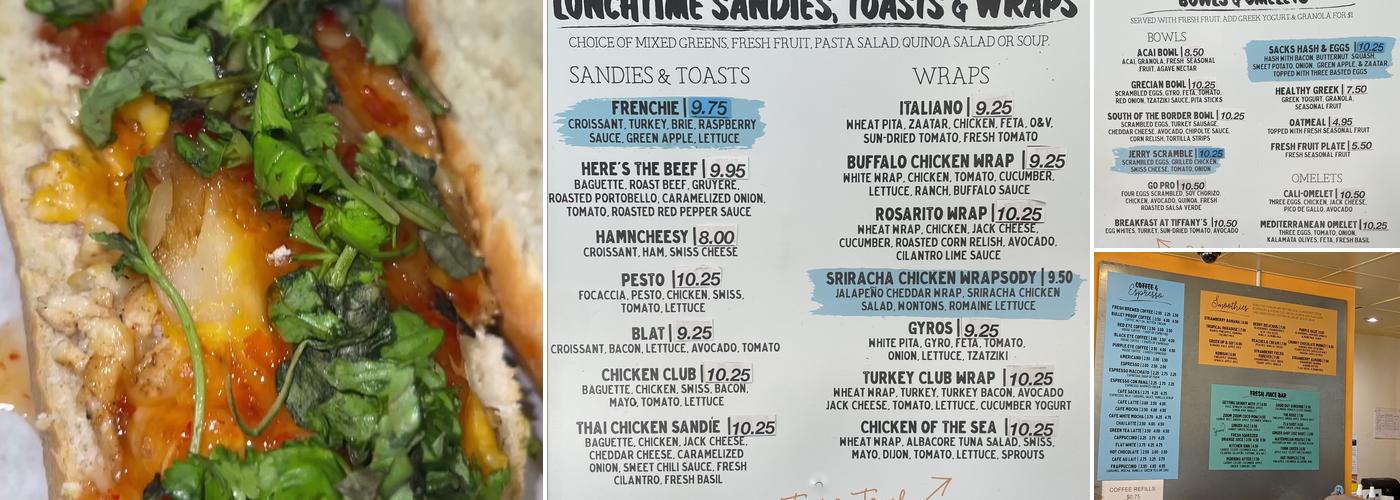 Sacks OTB Menu