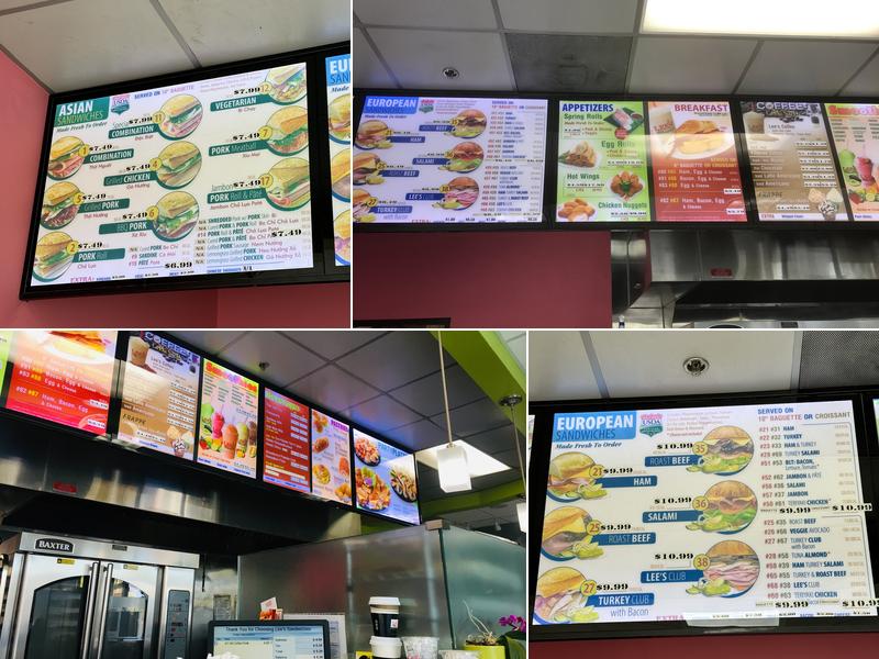 Lee's Sandwiches Menu