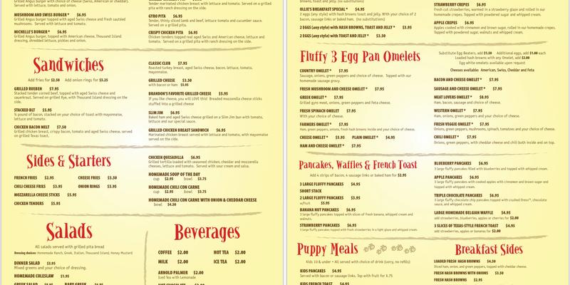 Sunny's Kitchen Menu