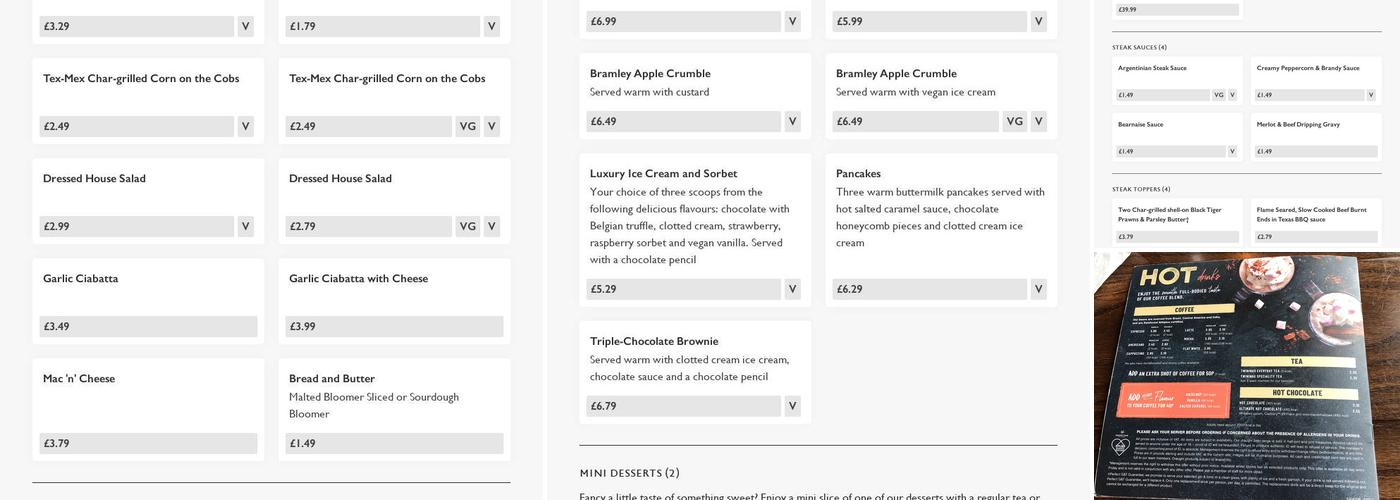 The Caldecotte - Pub & Grill Menu