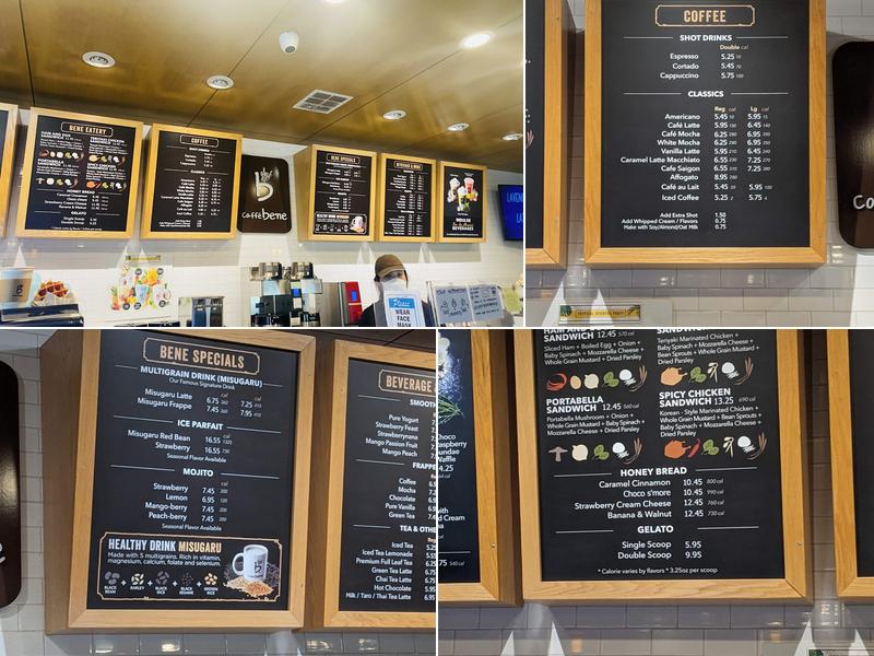 Caffe Bene Menu