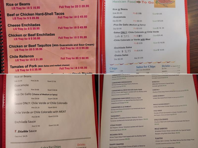 Pinas Cafe Menu