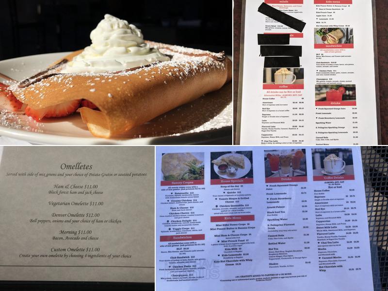 The Crepery Cafe Menu