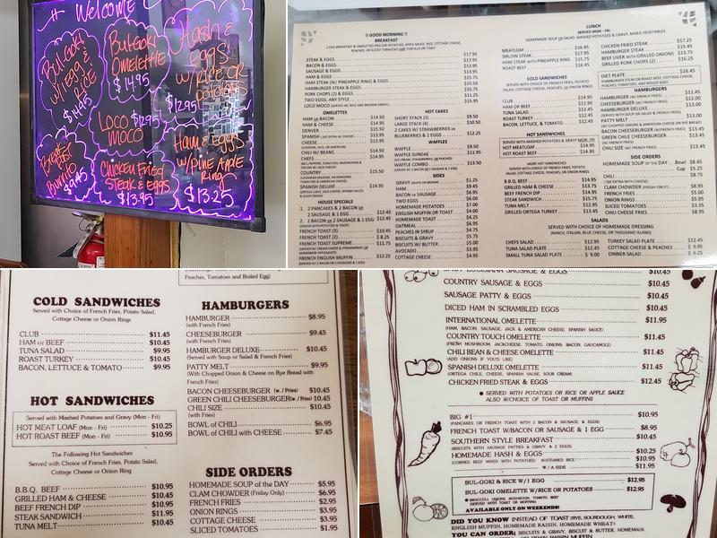 Country Touch Cafe Menu