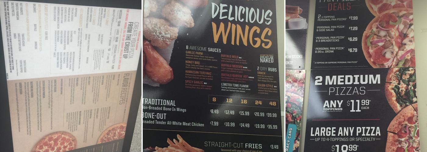 Pizza Hut Menu