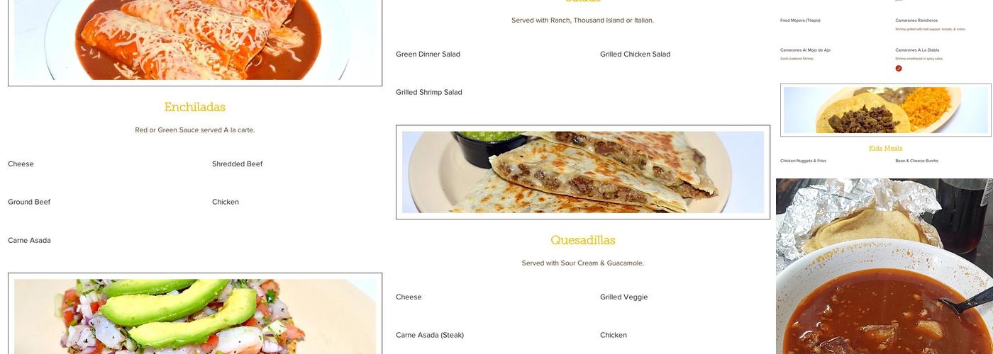 Vaquero Mexican Grill Menu