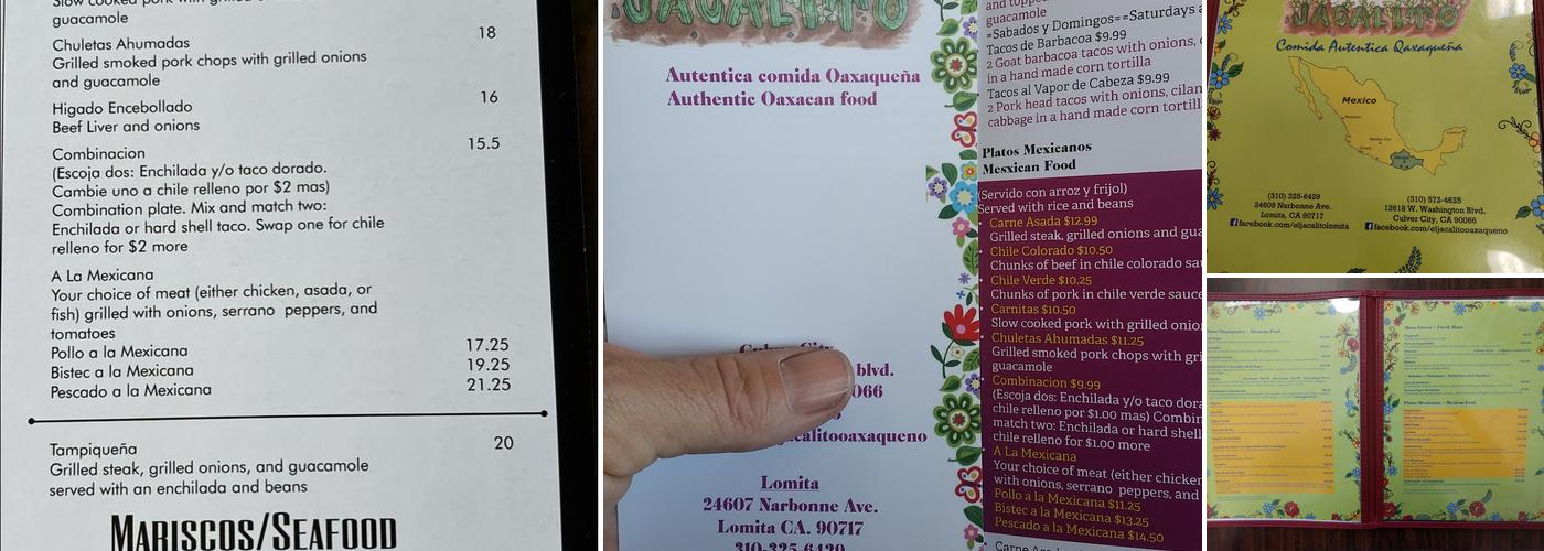 El Jacalito Menu