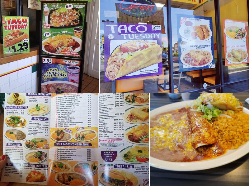 Chile Verde Menu
