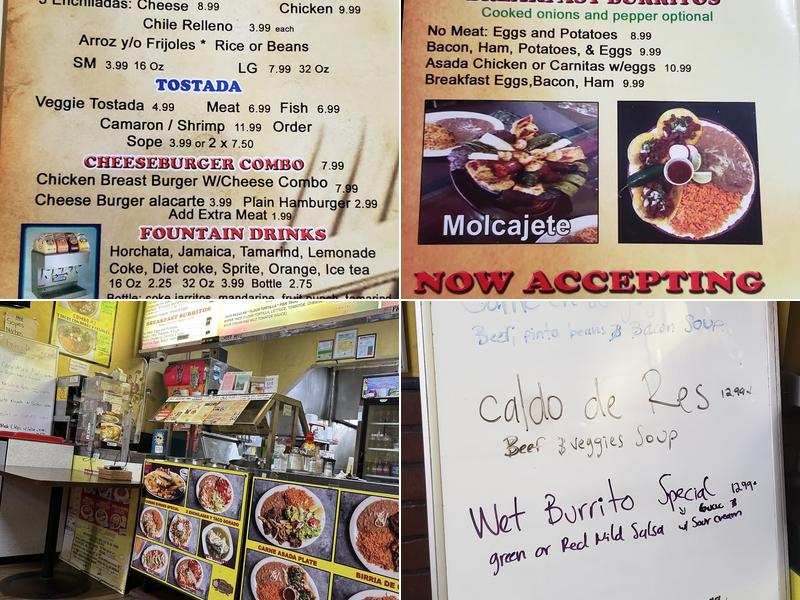 Tacos Jalisco Menu