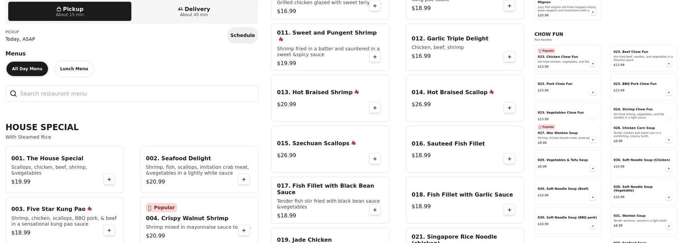 Rice Kitchen Menu