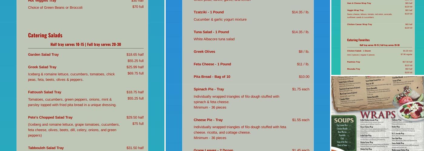 Red Olive Restaurant St Clair Shores Menu