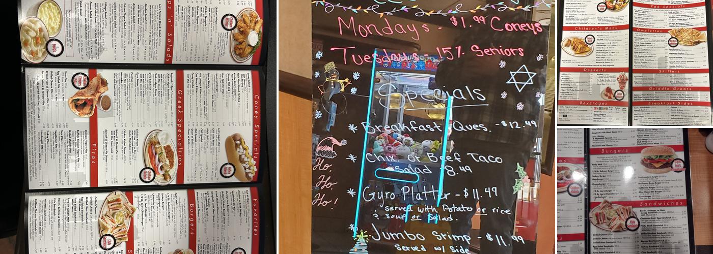 Leos Coney Island Menu