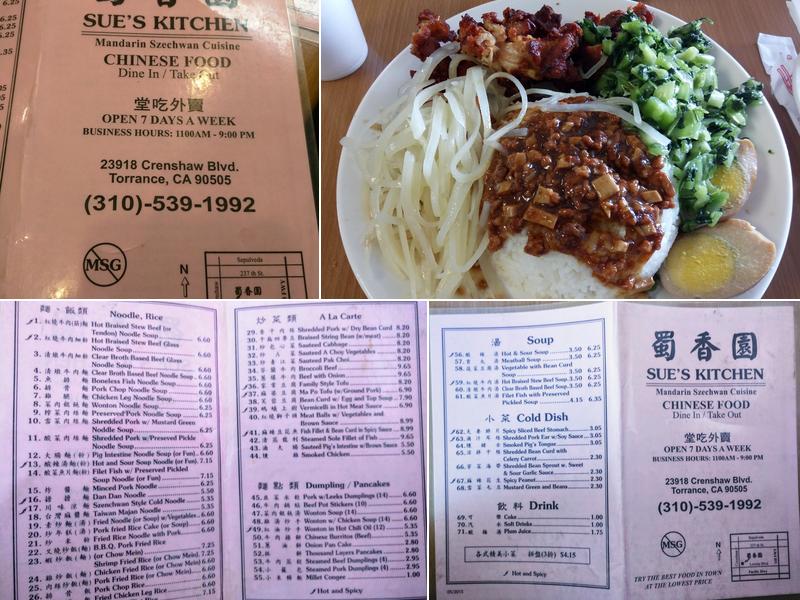 Sue's Kitchen Menu