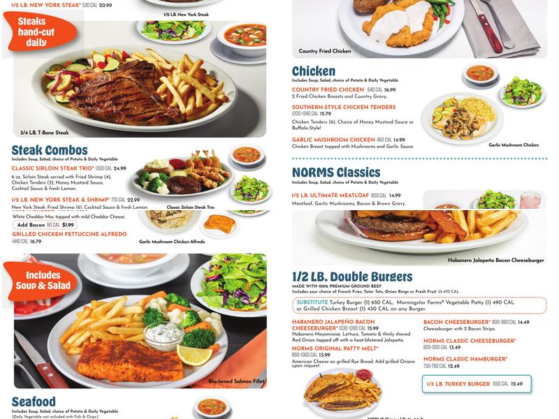 NORMS Restaurant Menu