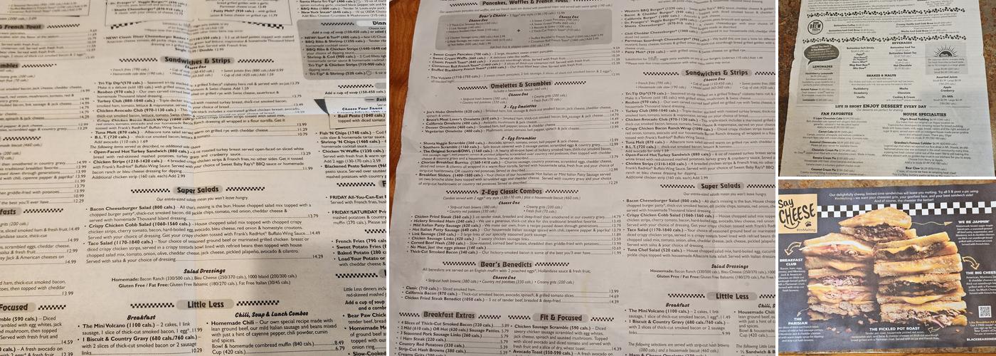 Black Bear Diner Menu