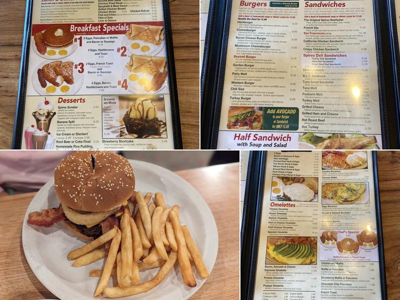 Spires Restaurant Menu